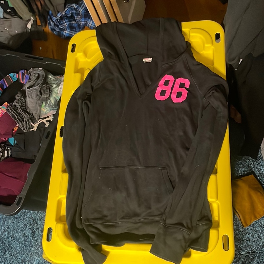 Large PINK light thermal hoodie